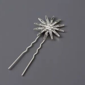 Silver Starburst Hair Pin
